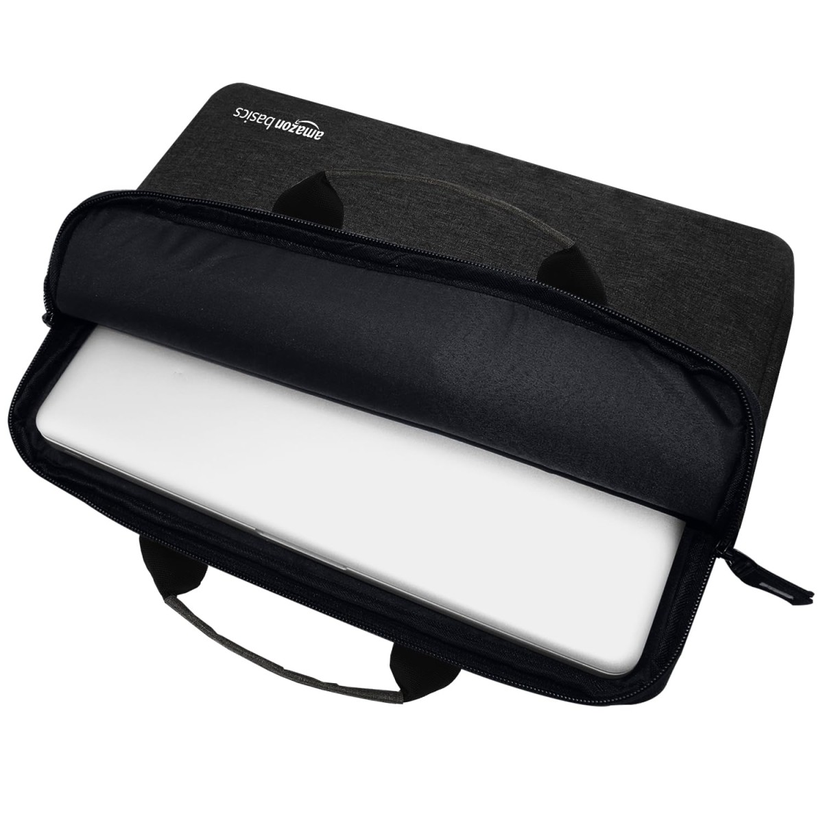 amazon basics Laptop Bag Sleeve Case Cover Pouch with Handle for Men & Women | 15.6 Inch Laptop with Padded Laptop Compartment (Black)