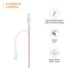 AmazonBasics amazon basics Nylon Braided USB-A to Lightning Cable Cord, MFi Certified Charger for Apple iPhone Salmon Pink, 1.02 meter