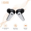 amazon basics Truly Wireless Earbuds with Environmental Noise Cancellation Quad Mic, IPX5 Water Resistant, Bluetooth 5.3, Up to 28 Hours Playtime and Fast Charging (Black)