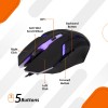 amazon basics Wired Gaming Mouse | Elevate Your Gaming Experience with 5 Buttons, Customizable 3600 DPI, Rainbow LED Light, DPI Switch (Black)