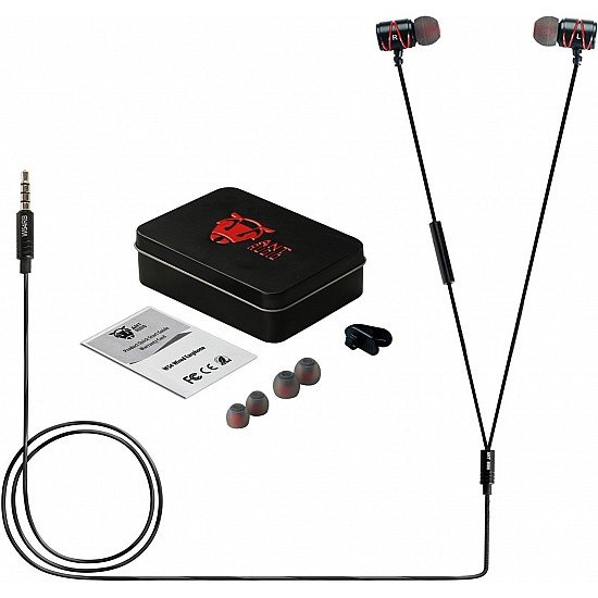 Ant Audio W54RB in-Ear Headphones with Mic (Black/Red)