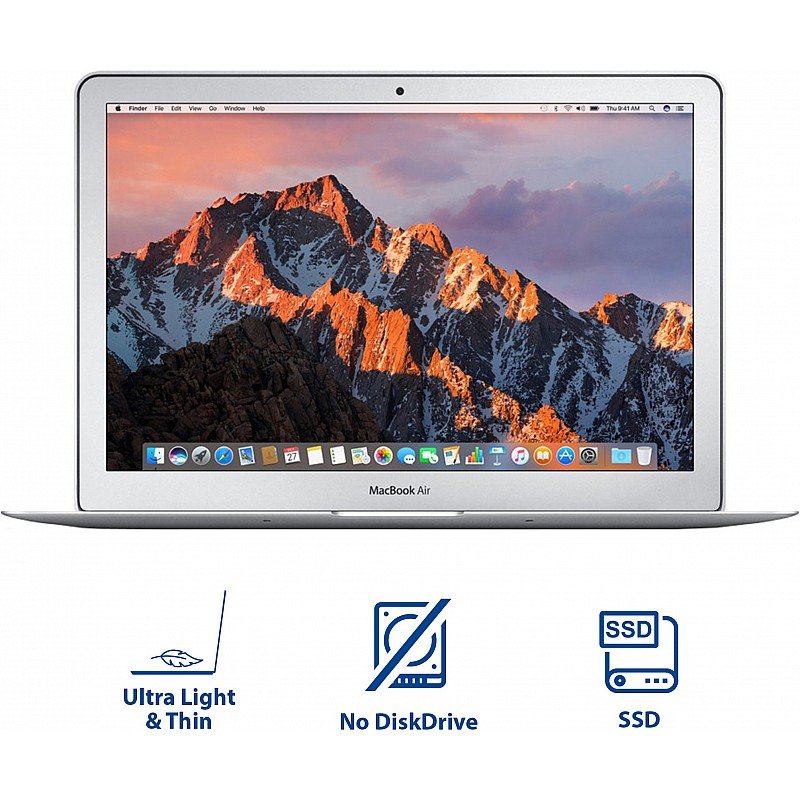 Apple MacBook Air with 1.8GHz Core i5 (4GB RAM, 128 GB SSD, 13in, MQD42LL/A)- Silver Refurbished