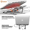 Tukzer Foldable Laptop Stand Lapdesks (Aluminium), 5-Angles Adjustments, Portable Notebook Riser Stand