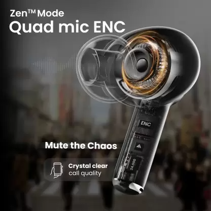 Boult W40 with Quad Mic ENC, 48H Battery Life, Low Latency (Electric Black, True Wireless) Boult W40 with Quad Mic ENC, 48H Battery Life, Low Latency (Electric Black, True Wireless)