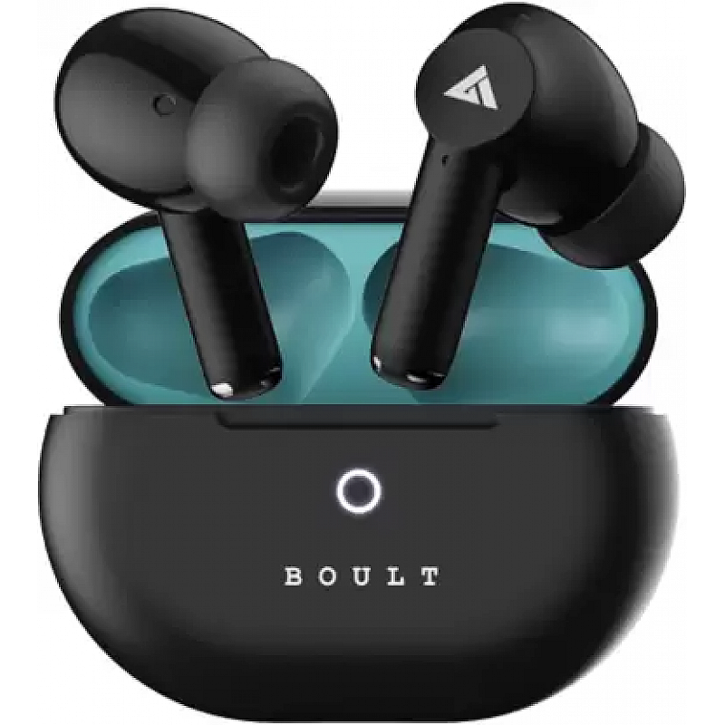 Boult W40 with Quad Mic ENC, 48H Battery Life, Low Latency (Electric Black, True Wireless)