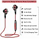 pTron BT Boom Dual Driver in-Ear Wireless Bluetooth Headphones with Mic - (Black and Red)