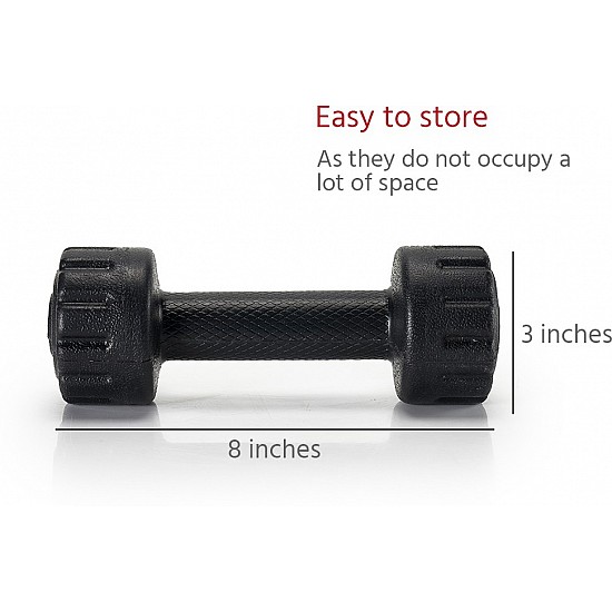 Lifelong PVC Dumbbells 2Kg for Home Gym Fitness Men Women Pack of 1+1