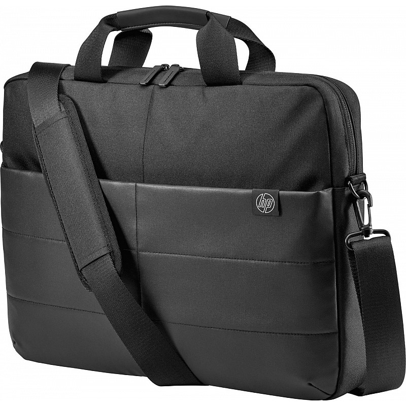 HP 15.6 Classic Briefcase Messenger Bag Black, 18 L