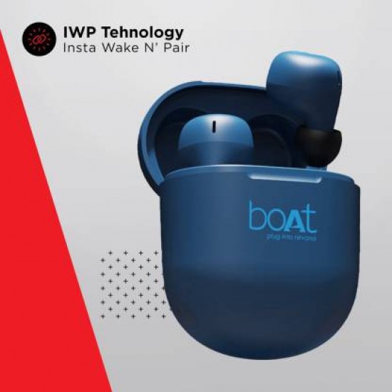 BoAt Airdopes 381 with ASAP charge Bluetooth Headset True Wireless (Blue)