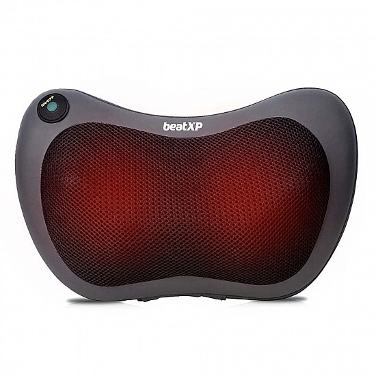 beatXP Deep Heal Pillow Shiatsu Infrared Heat Therapy Massager with 3 Mode Settings | Deep Tissue Massager for Shoulder, Neck and Back Pain Relief