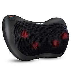 beatXP Deep Heal Pillow Shiatsu Infrared Heat Therapy Massager with 3 Mode Settings | Deep Tissue Massager for Shoulder, Neck and Back Pain Relief