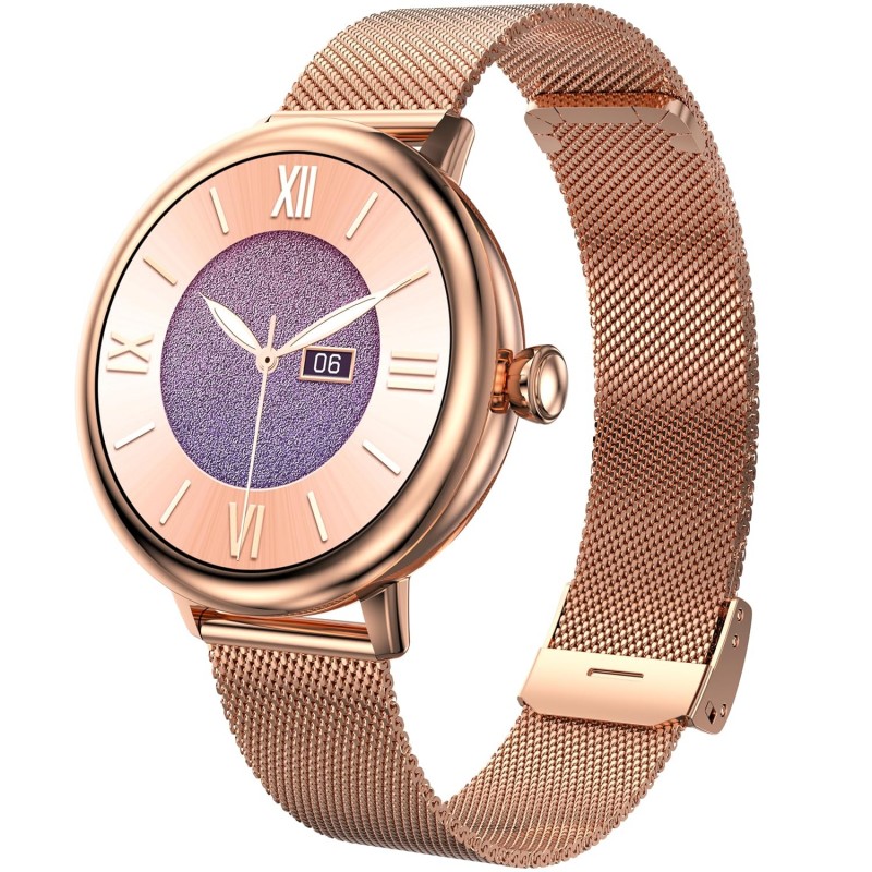 beatXP Eva 1.2" Super AMOLED Display, Bluetooth Calling Smart Watch for Women, Metal Body, 360 * 360px, Menstrual Tracker, 100+ Sports Modes, 24/7 Health Tracking, Rotary Crown, IP68 (Gold) beatXP Eva 1.2" Super AMOLED Display, Bluetooth Calling Smart Watch for Women, Metal Body, 360 * 360px, Menstrual Tracker, 100+ Sports Modes, 24/7 Health Tracking, Rotary Crown, IP68 (Gold)