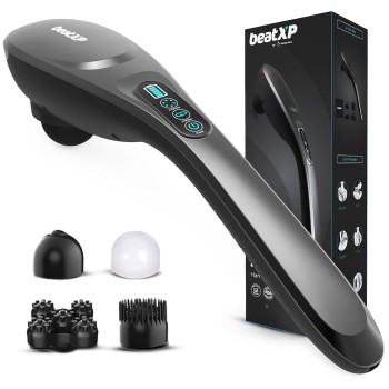 beatXP Stream Pro Cordless Full Body Massager Machine for Pain Relief with 4 Attachments - Electric Back Massager for Pain Relief with 4000mAh battery and up to 18 Months Warranty (Grey & Black) beatXP Stream Pro Cordless Full Body Massager Machine for Pain Relief with 4 Attachments - Electric Back Massager for Pain Relief with 4000mAh battery and up to 18 Months Warranty (Grey & Black)