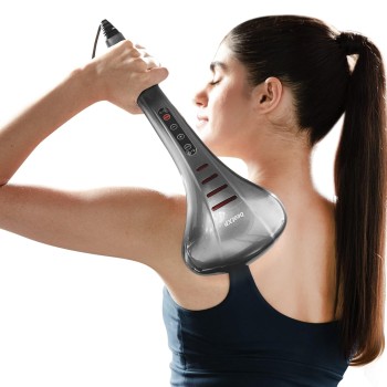 beatXP Thunder Double Head Body Massager Machine for Pain Relief with 3 Attachment Pairs - Electric Back Massager Machine Pain Relief - with up to 12 Months Warranty (Lava Grey) beatXP Thunder Double Head Body Massager Machine for Pain Relief with 3 Attachment Pairs - Electric Back Massager Machine Pain Relief - with up to 12 Months Warranty (Lava Grey)