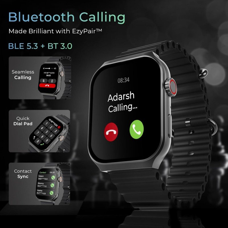 beatxp Marv Ultra 2.01 HD Bluetooth Calling Smart Watch, Metal Body, Rotary Crown, 500 Nits, Health Tracking, Wireless Charging(Electric Black) beatxp Marv Ultra 2.01 HD Bluetooth Calling Smart Watch, Metal Body, Rotary Crown, 500 Nits, Health Tracking, Wireless Charging(Electric Black)