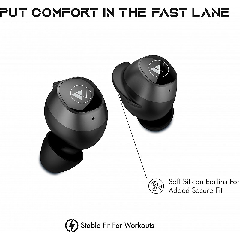 Wings Nitro Bluetooth 5.0 Earphones, True Wireless TWS Earbuds, Type-C Fast Charging Headphones