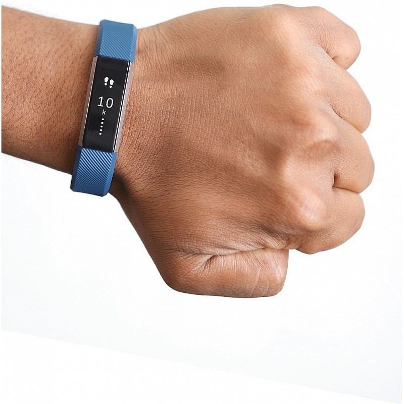 Fitbit Alta (Blue Strap, Size : Small)