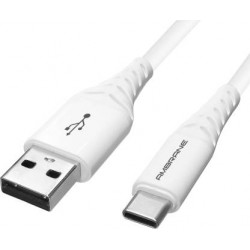 Ambrane ACT-10 Plus 1 m USB Type C Cable   (Compatible with Smartphones, White, One Cable)