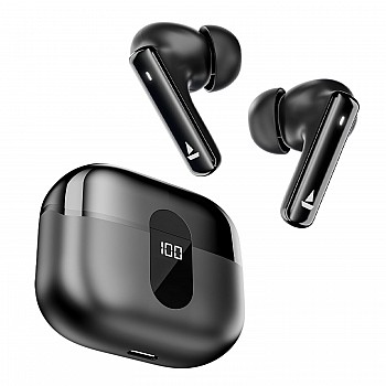 boAt Airdopes 121 Pro Plus, 100HRS Battery, 4Mics ENx, 50ms Low Latency, Fast Charge, LED Display, IPX5, v5.3 Bluetooth in Ear Earbuds, TWS Ear Buds Wireless Earphones with mic (Black)