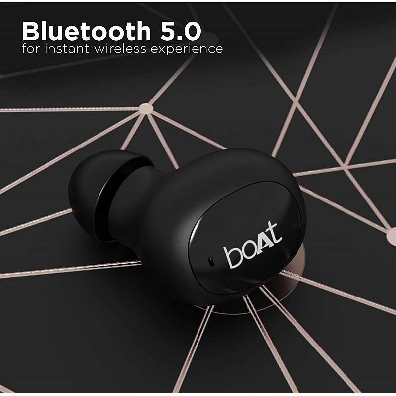 boAt Airdopes 121v2 Bluetooth Truly Wireless in Ear Earbuds with Mic Active Black