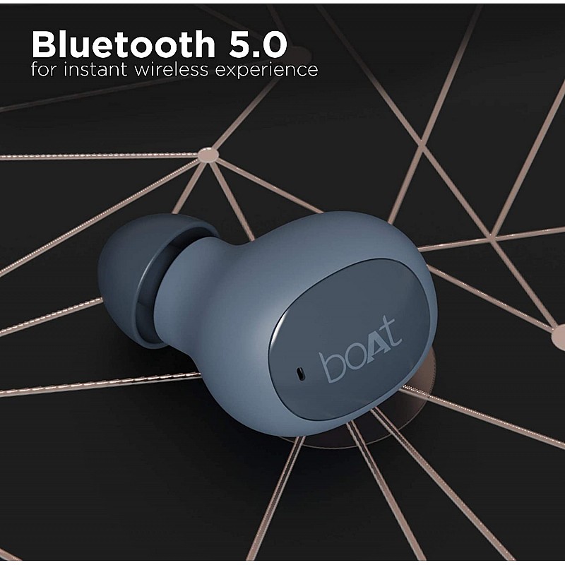 Boat Bluetooth 121v2 Truly Wireless in Ear Earbuds with Mic Midnight Blue