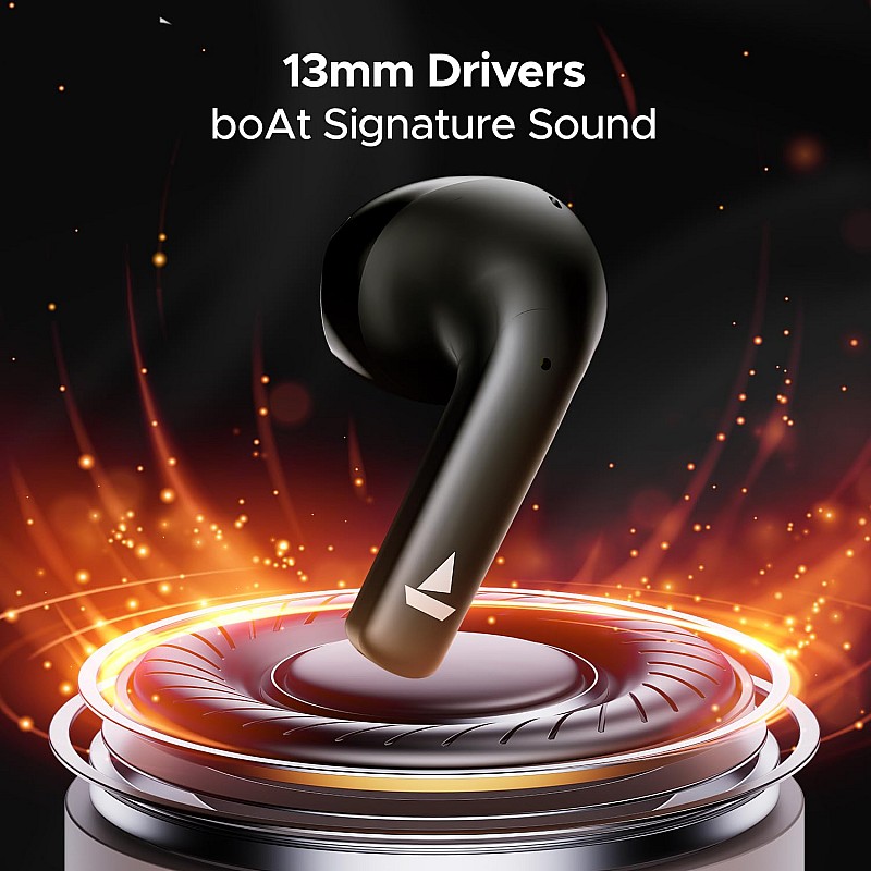 boAt Airdopes 125 TWS Earbuds with 50 hrs Playtime,Quad Mics with ENxᵀᴹ Tech,ASAPᵀᴹ Charging,IWPᵀᴹ Tech, BEASTᵀᴹ Mode with 50 ms Low Latency,BTv5.3, IPX5(Mystic Black)