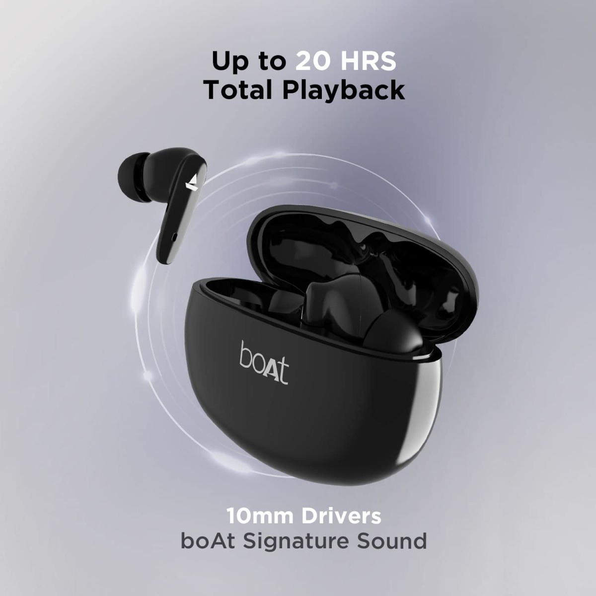 boAt Airdopes 181 in-Ear True Wireless Earbuds (Carbon Black)