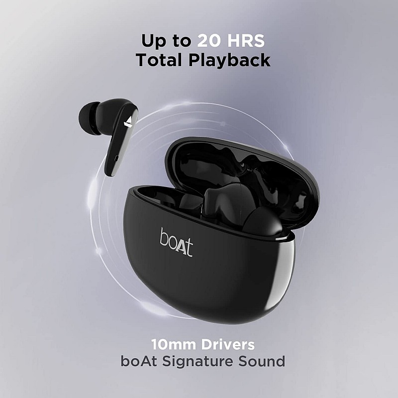 boAt Airdopes 181 in-Ear True Wireless Earbuds (Carbon Black)