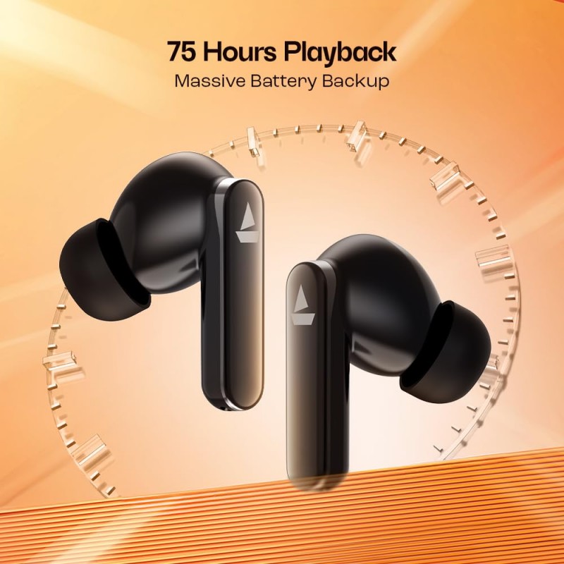 boAt Airdopes 301 TWS Earbuds w/ 75 hrs Playtime, Quad Mics with ENx, ASAP Charge, IWP Tech, Beast Mode with 50ms Low Latency, 10mm Drivers, Bluetooth v5.3 & IPX5 Resistance boAt Airdopes 301 TWS Earbuds w/ 75 hrs Playtime, Quad Mics with ENx, ASAP Charge, IWP Tech, Beast Mode with 50ms Low Latency, 10mm Drivers, Bluetooth v5.3 & IPX5 Resistance