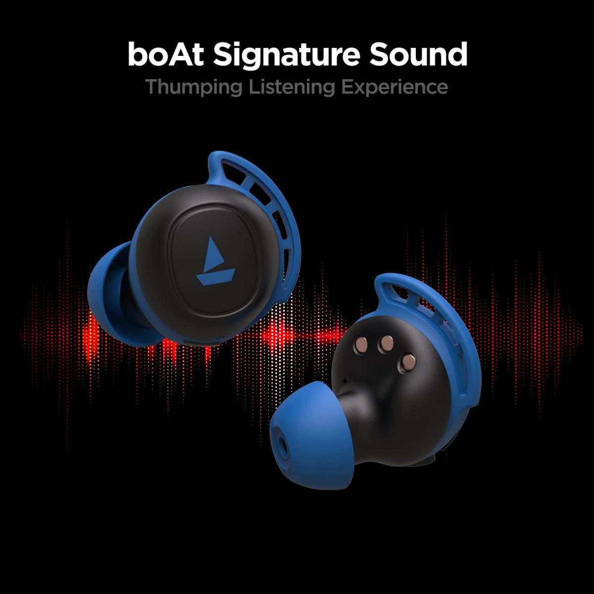 boAt Airdopes 441 Pro Bluetooth Truly Wireless in Ear Earbuds with Mic (Sporty Blue)