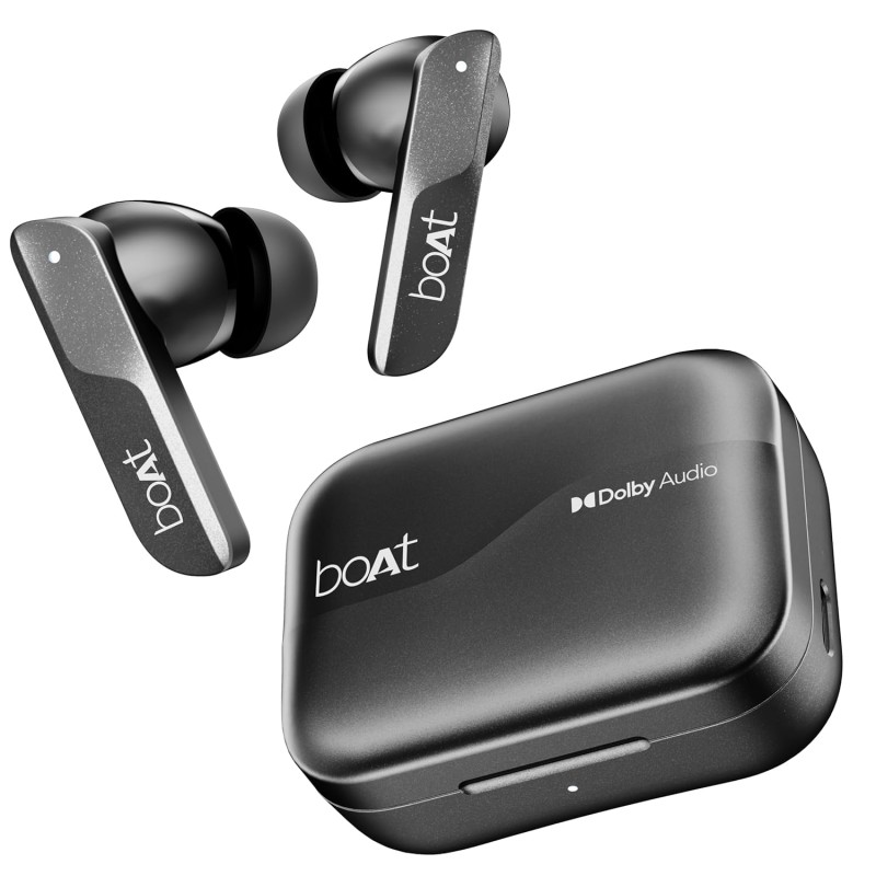 boAt Airdopes 800, Dolby Audio, Adaptive EQ by Mimi, 4Mics AI ENx, App Support, Fast Charge, Low Latency, IPX5, v5.3 Bluetooth TWS in Ear Earbuds Wireless Earphones with mic boAt Airdopes 800, Dolby Audio, Adaptive EQ by Mimi, 4Mics AI ENx, App Support, Fast Charge, Low Latency, IPX5, v5.3 Bluetooth TWS in Ear Earbuds Wireless Earphones with mic
