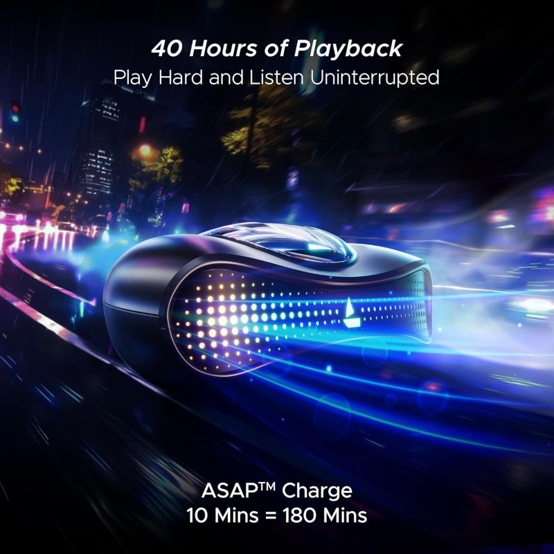 boAt Airdopes Drift TWS in Ear Earbuds, 40hrs Playback, Beast Mode(40ms Latency), 4 Mics with ENx, Car-Shaped ID with RGB LEDs, ASAP Charge, IWP Tech, BT v5.4 & IPX4 Resistance boAt Airdopes Drift TWS in Ear Earbuds, 40hrs Playback, Beast Mode(40ms Latency), 4 Mics with ENx, Car-Shaped ID with RGB LEDs, ASAP Charge, IWP Tech, BT v5.4 & IPX4 Resistance