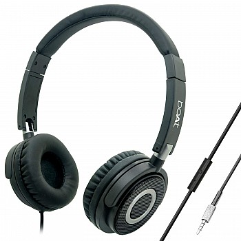 BoAt Bassheads 900 Wired On Ear Headphones with Mic Carbon Black