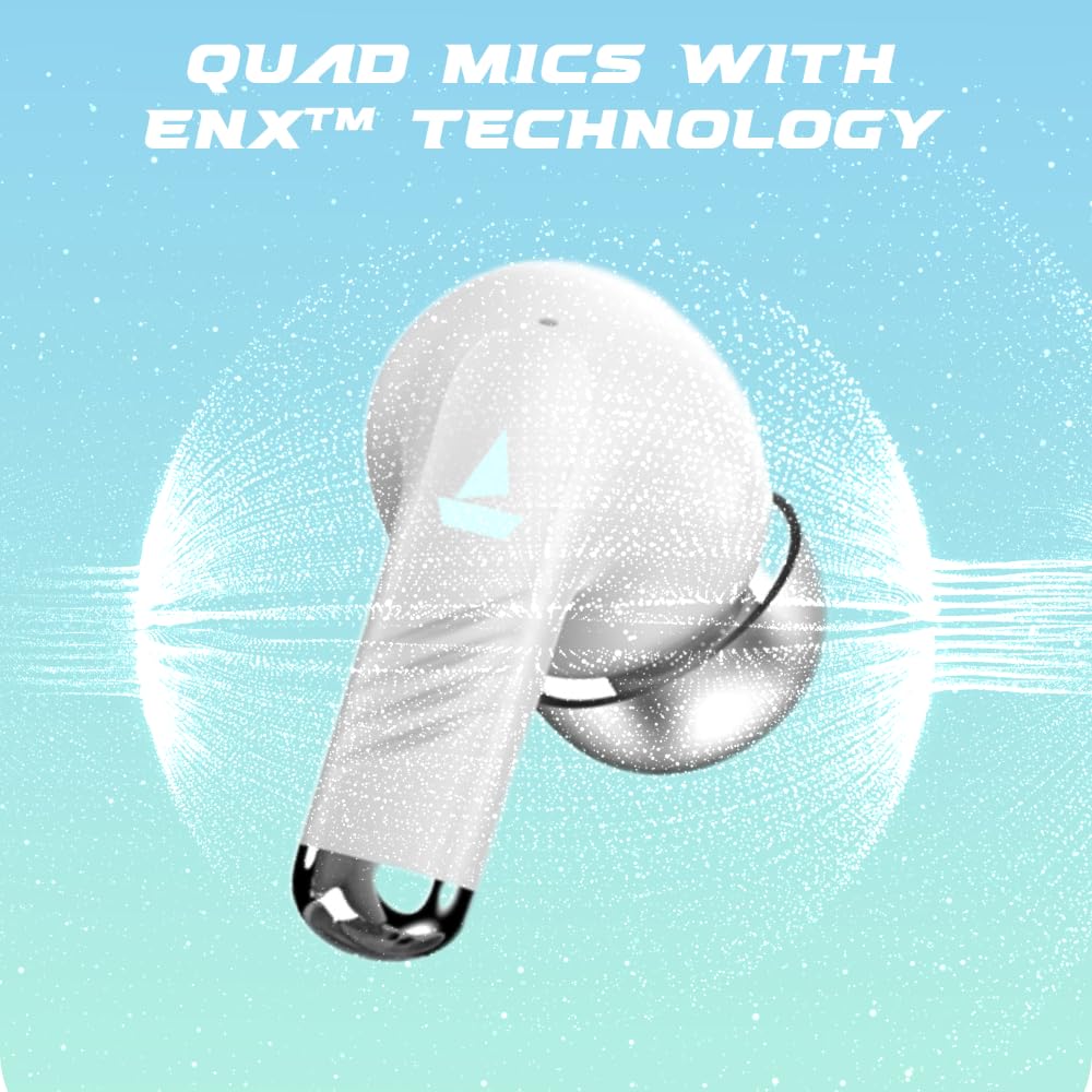 boAt Immortal 101 TWS Earbuds with Beastᵀᴹ Mode(40ms Low Latency), 30 HRS Playtime, Blazing LEDs, Quad Mics with ENx Tech, ASAP Charge & BTv5.3(Black Sabre)