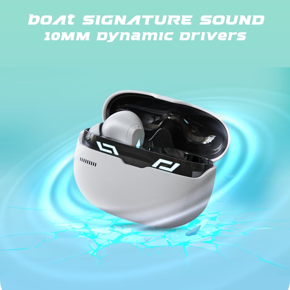 boAt Immortal 101 TWS Earbuds with Beastᵀᴹ Mode(40ms Low Latency), 30 HRS Playtime, Blazing LEDs, Quad Mics with ENx Tech, ASAP Charge & BTv5.3(Black Sabre)