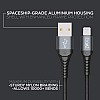 boAt LTG 200 Lightning Apple MFi Certified Cable with Spaceship Grade Aluminium Housing (Mercurial Black)