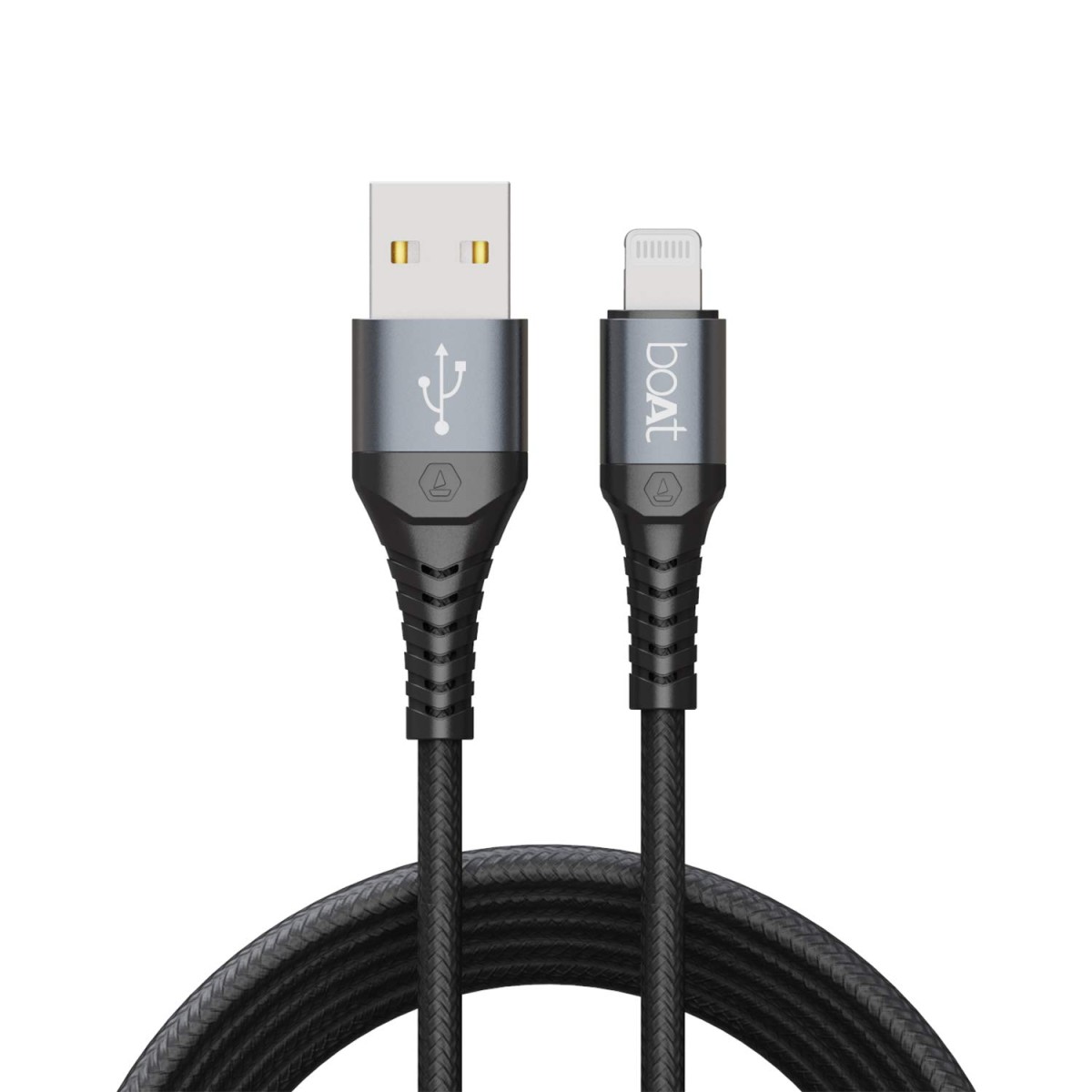 boAt LTG 500 Apple MFI Certified for iPhone, iPad and iPod 2Mtr Data Cable(Space Grey)
