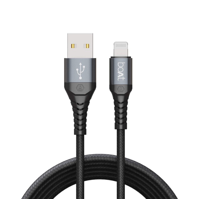 boAt LTG 500 Apple MFI Certified for iPhone, iPad and iPod 2Mtr Data Cable(Space Grey) boAt LTG 500 Apple MFI Certified for iPhone, iPad and iPod 2Mtr Data Cable(Space Grey)