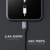 boAt LTG 500 Apple MFI Certified for iPhone, iPad and iPod 2Mtr Data Cable(Space Grey) boAt LTG 500 Apple MFI Certified for iPhone, iPad and iPod 2Mtr Data Cable(Space Grey)