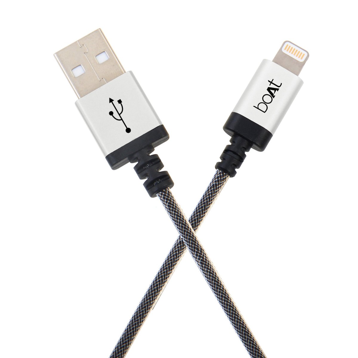 boAt LTG 500 Apple MFI Certified for iPhone, iPad and iPod 2Mtr Data Cable(Space Grey)