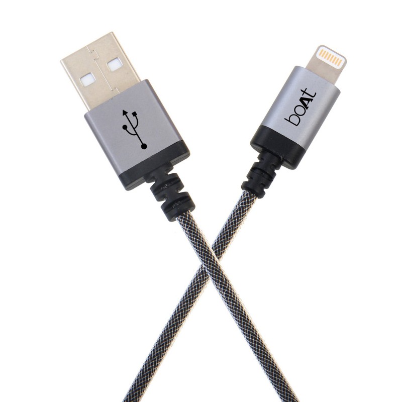 boAt LTG 500 Apple MFI Certified for iPhone, iPad and iPod 2Mtr Data Cable(Space Grey) boAt LTG 500 Apple MFI Certified for iPhone, iPad and iPod 2Mtr Data Cable(Space Grey)