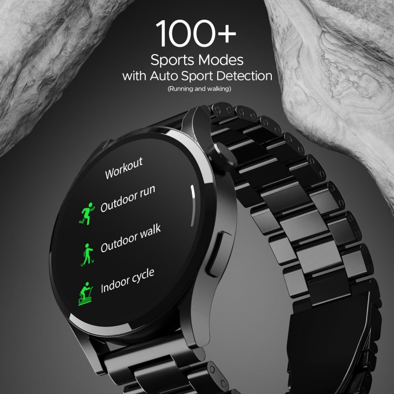 boAt Lunar Embrace w/Vibrant 1.51" (3.8 cm) AMOLED Display,Premium Metal Design, Functional Crown, 100+ Sports Mode, Animated Watch Faces, Built-in Games, Smart Watch for Men & Women(Steel Grey) boAt Lunar Embrace w/Vibrant 1.51" (3.8 cm) AMOLED Display,Premium Metal Design, Functional Crown, 100+ Sports Mode, Animated Watch Faces, Built-in Games, Smart Watch for Men & Women(Steel Grey)