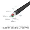 boAt Micro USB 150 Tangle-Free, Sturdy Micro USB Cable with 2A Fast Charging & 480mbps Data Transmission, 10000+ Bends Lifespan & Extended 1.5m Length Black boAt Micro USB 150 Tangle-Free, Sturdy Micro USB Cable with 2A Fast Charging & 480mbps Data Transmission, 10000+ Bends Lifespan & Extended 1.5m Length Black