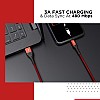 boAt Micro USB 550 Stress Resistant, Tangle-Free, Sturdy Cable with 3A Fast Charging & 480mbps Data Transmission (Martian Red)