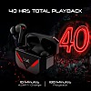 boAt Newly Launched Immortal 158 TWS in Ear Gaming Earbuds with 40hrs Playback, 40ms Super-Low Latency Beast Mode, RGB LEDs, 4 Mics with ENx, IWP, ASAP Charge, BTv5.3(Black Sabre)