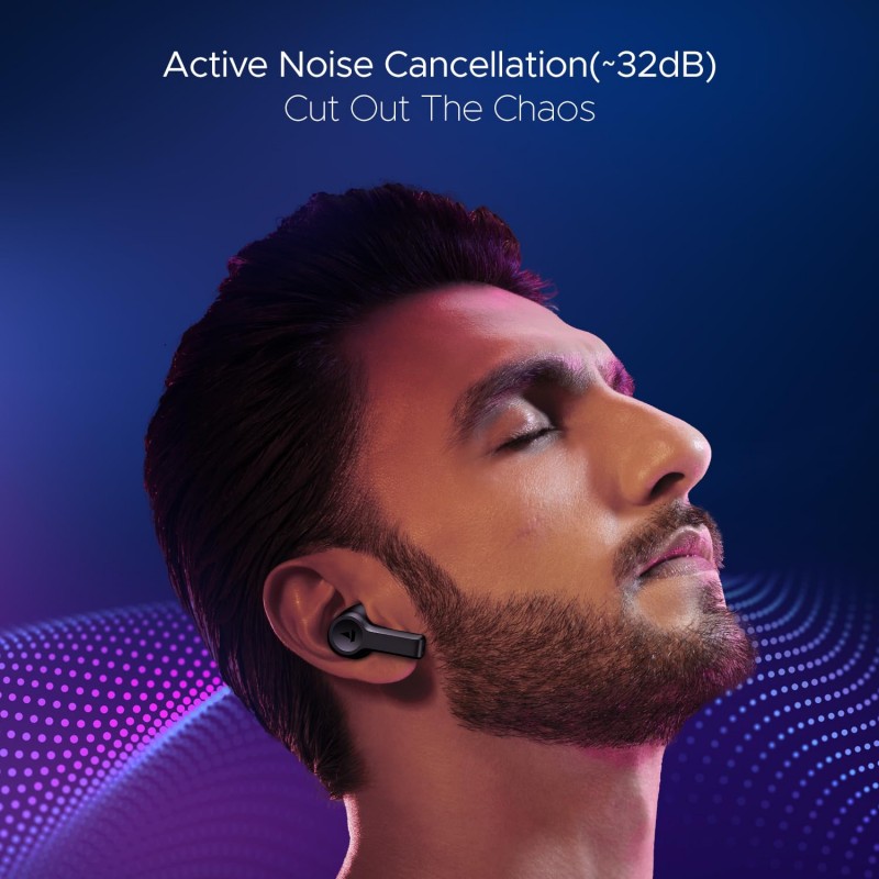 boAt Nirvana Lucid w/ 32 dB ANC, Multi-Point Connectivity, in-Ear Detection, 60HRS Playback, Hearables App, 4 Mics ENx, IPX5 Truly Wireless in Ear Earbuds, TWS Ear Buds boAt Nirvana Lucid w/ 32 dB ANC, Multi-Point Connectivity, in-Ear Detection, 60HRS Playback, Hearables App, 4 Mics ENx, IPX5 Truly Wireless in Ear Earbuds, TWS Ear Buds