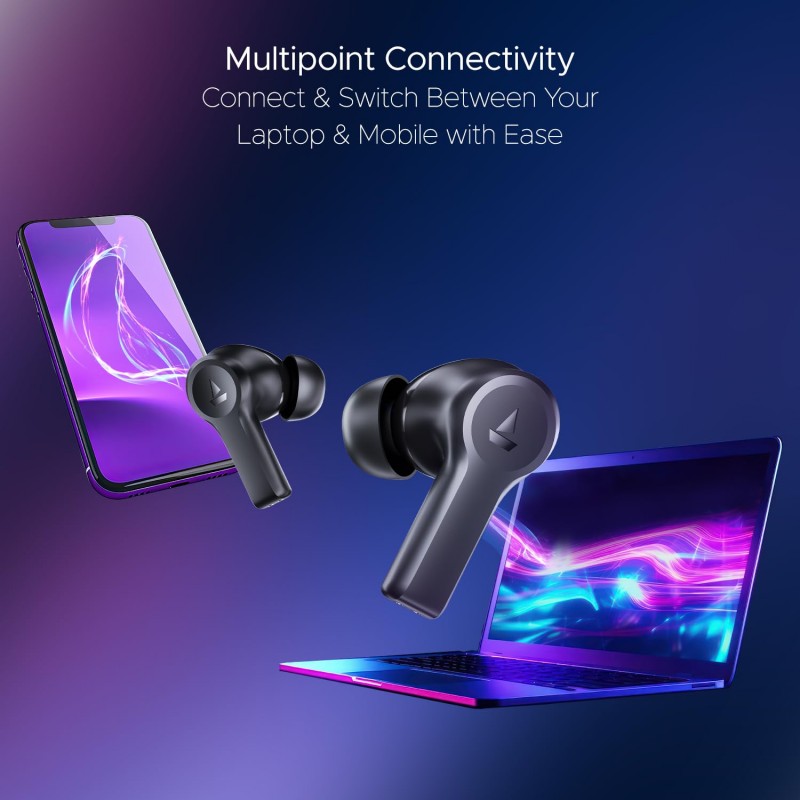 boAt Nirvana Lucid w/ 32 dB ANC, Multi-Point Connectivity, in-Ear Detection, 60HRS Playback, Hearables App, 4 Mics ENx, IPX5 Truly Wireless in Ear Earbuds, TWS Ear Buds boAt Nirvana Lucid w/ 32 dB ANC, Multi-Point Connectivity, in-Ear Detection, 60HRS Playback, Hearables App, 4 Mics ENx, IPX5 Truly Wireless in Ear Earbuds, TWS Ear Buds