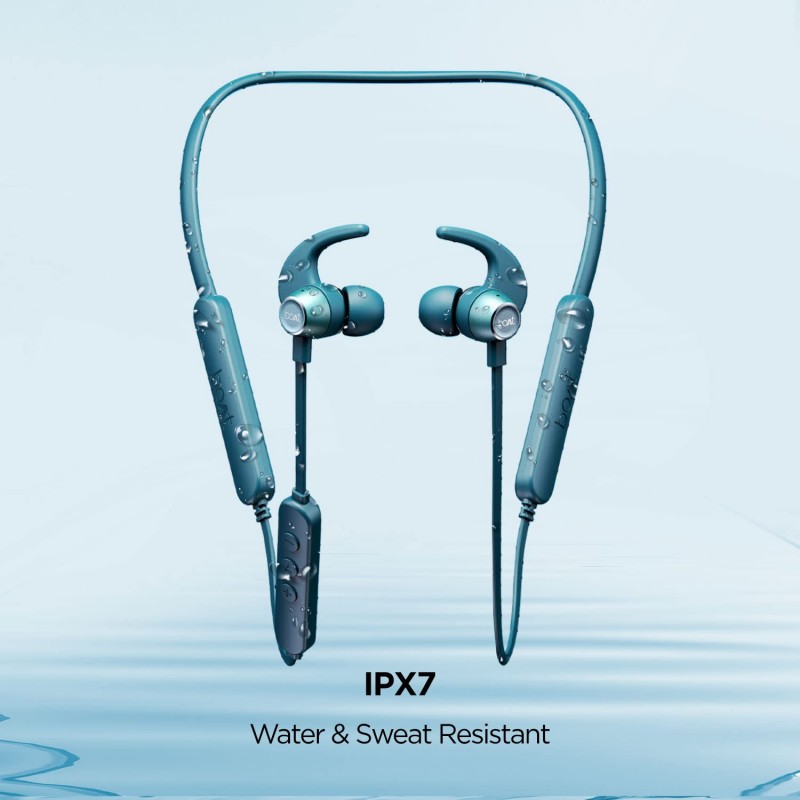 boAt Rockerz 258 Pro+ Bluetooth in Ear Earphones with Upto 60 Hours Playback, ASAP Charge, IPX7, Dual Pairing and Bluetooth v5.0(Teal Green)