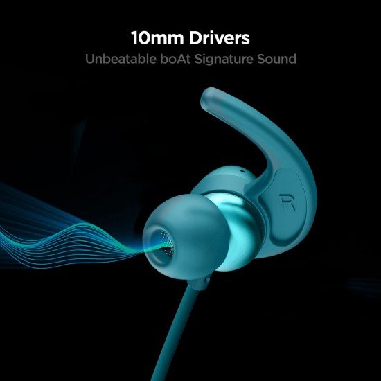 boAt Rockerz 330 Bluetooth Wireless in Ear Earphones with Mic (Teal Green)