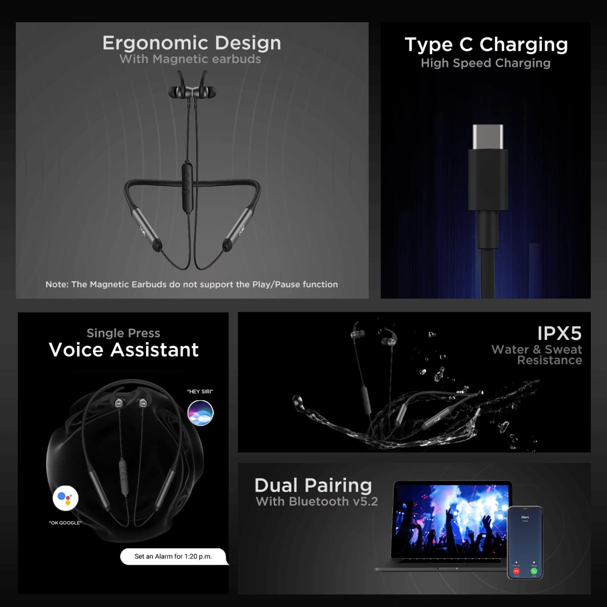 boAt Rockerz 330 Pro Bluetooth Neckband with 60HRS Playtime (Active Black)